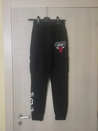 Pantaloni Chicago Bulls neri con tasche