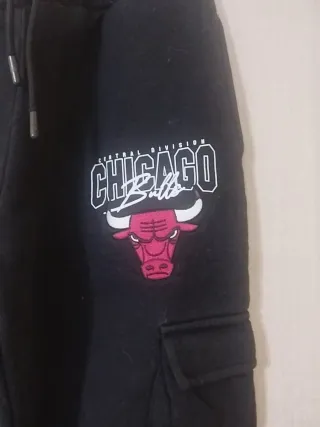 Pantaloni Chicago Bulls neri con tasche