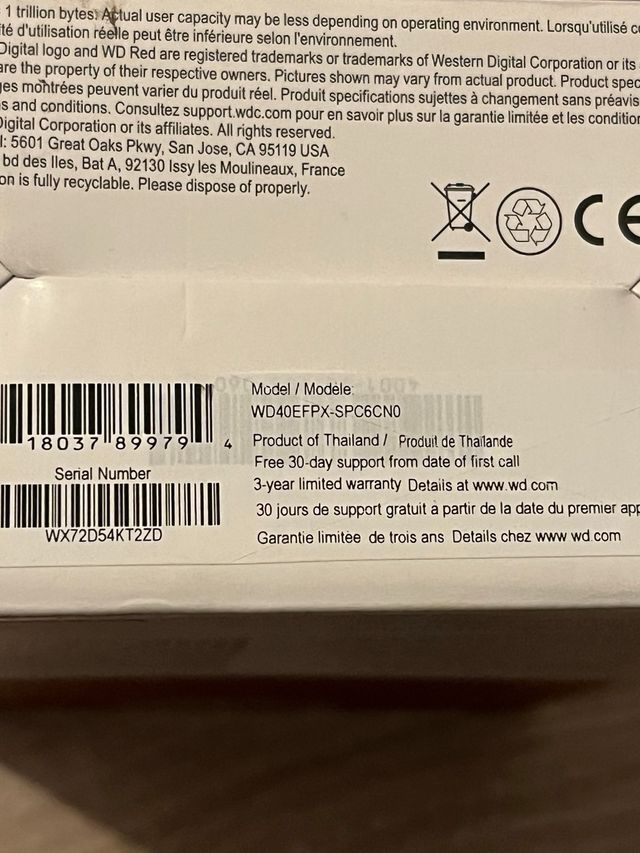 Disco Duro WD Red Plus 4TB NAS 3.5