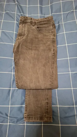 Pantalón largo skinny hombre gris 29/32