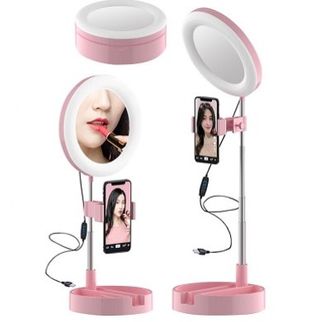 Espejo con soporte para móvil