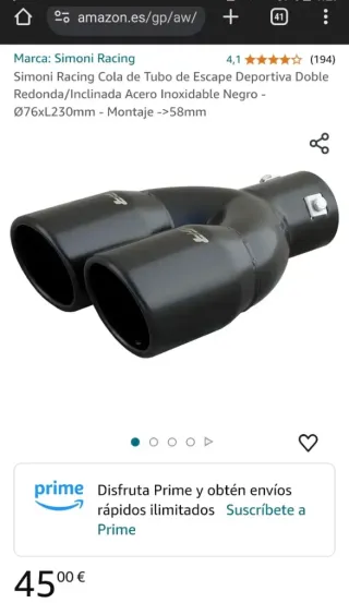 NUEVAS. COLAS DE ESCAPE TUNING. VARIOS MODELOS.