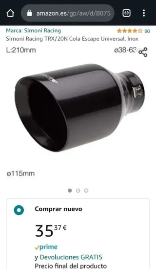NUEVAS. COLAS DE ESCAPE TUNING. VARIOS MODELOS.