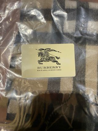 Sciarpa Burberry 100% Cashmere Beige e Rossa