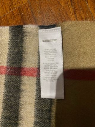 Sciarpa Burberry 100% Cashmere Beige e Rossa