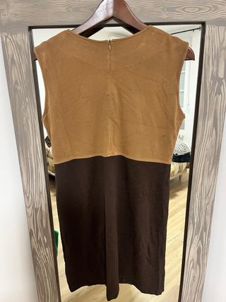 Vestido Beige y Marrón