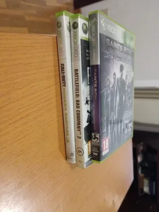3 Juegos Xbox 360: Battlefield, Saints Row, CoD