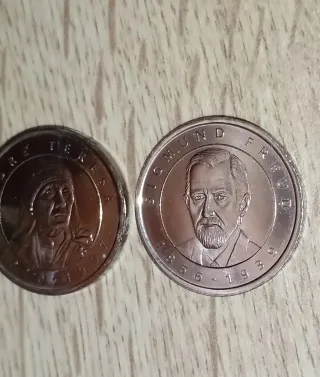 Monete Madre Teresa e Sigmund Freud