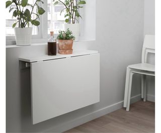 Mesa plegable pared blanca de Ikea nueva de 74x60
