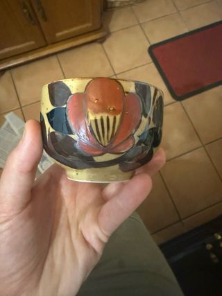 Taza cerámica vintage flor