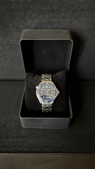 Omega Seamaster Automático Azul Plateado