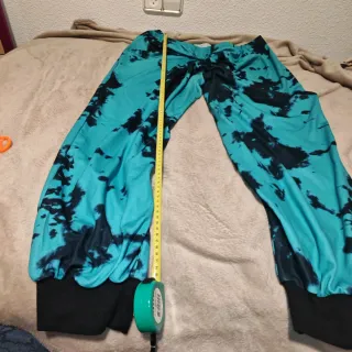Pantalones Tie-Dye Teal y Negro