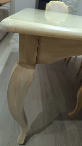 Mesa comedor 120x180 + 6 sillas + mesa baja