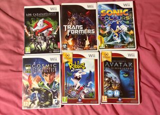 Lote 6 Juegos Wii: Sonic, Avatar, Rabbids, Ben 10.