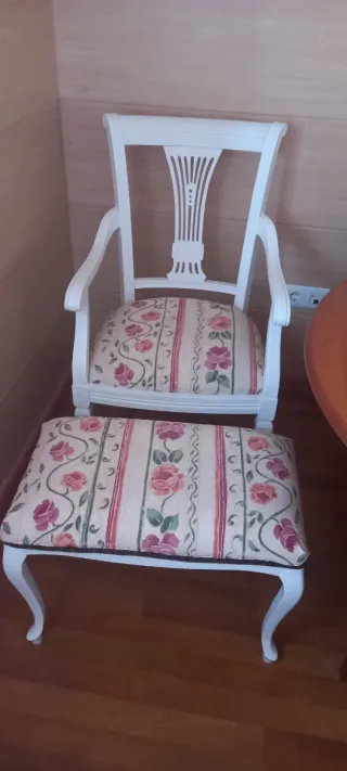 Sillón Clásico Tapizado Flores