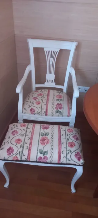 Sillón Clásico Tapizado Flores