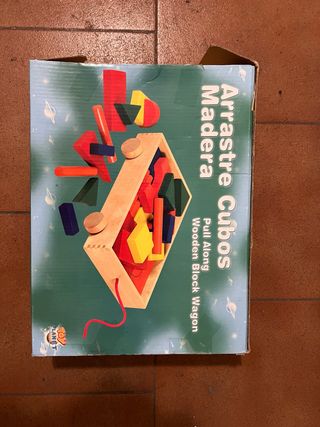 Cubos y carrito de madera Toy Planet