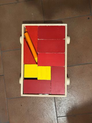 Cubos y carrito de madera Toy Planet