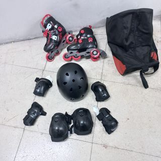 Patines en línea infantiles Oxelo + protecciones.