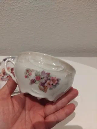 🇩🇪 Juego Desayuno Porcelana Fina Floral