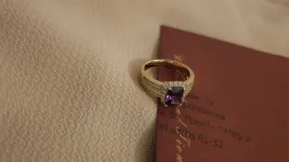 Anillo Chapado Oro Morado
