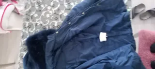 Giaccone donna blu con cappuccio taglia 44