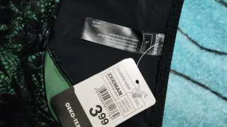 Culotte T-L Negro/Verde Encaje