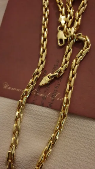 Cadena chapada en oro 18k mide 60 cm