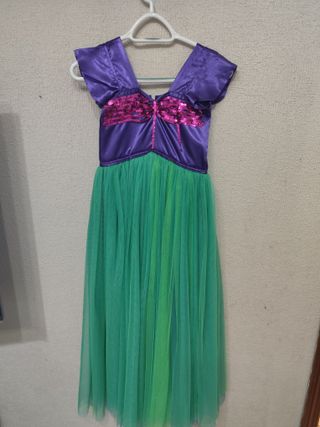 Vestido Morado y Verde