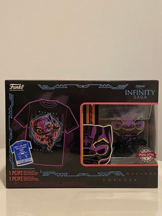 Funko Pop! Tee Black Panther Black Light