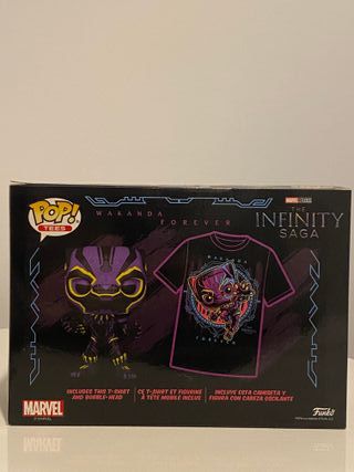 Funko Pop! Tee Black Panther Black Light
