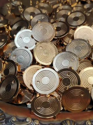 Lote 10 Botões Metálicos 25mm