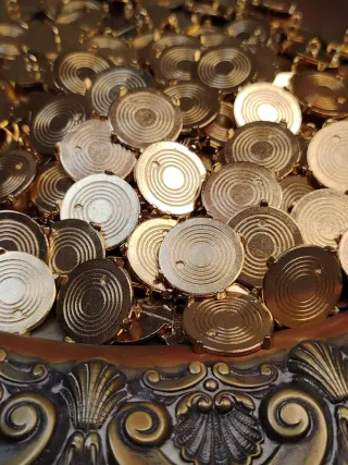 Lote 10 Botões Metálicos 25mm