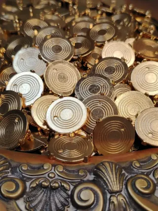 Lote 10 Botões Metálicos 25mm