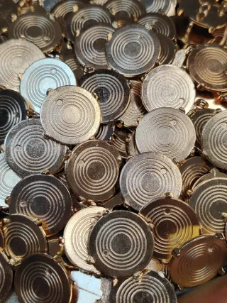 Lote 10 Botões Metálicos 25mm