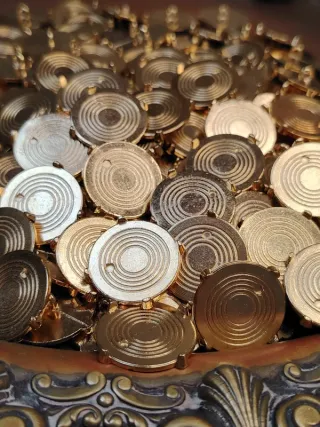 Lote 10 Botões Metálicos 25mm