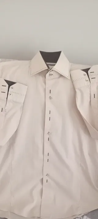 Camicia Enzo Dani Uomo Taglia XL Beige