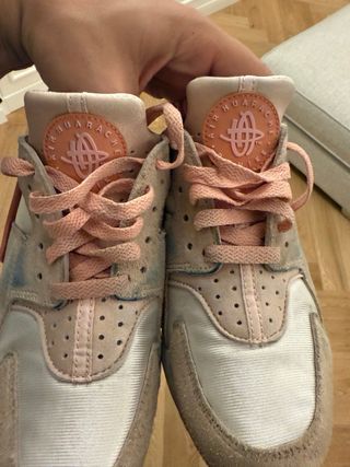 Zapatillas Nike Huarache Mujer Beige/Rosa