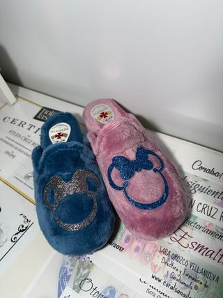 Zapatillas de casa Minnie Mouse (Azul y Rosa)