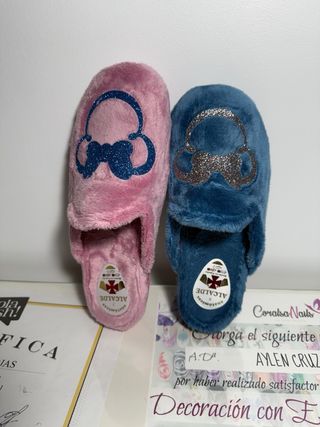 Zapatillas de casa Minnie Mouse (Azul y Rosa)