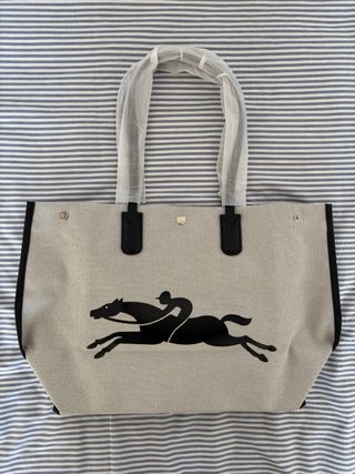 Bolso Longchamp Roseau Beige/Negro