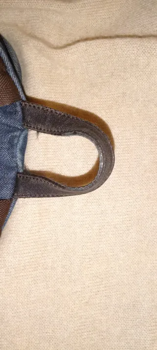 Zaino Fendi Denim Blu e Marrone