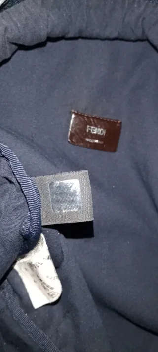 Zaino Fendi Denim Blu e Marrone