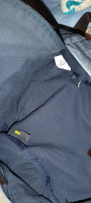 Zaino Fendi Denim Blu e Marrone