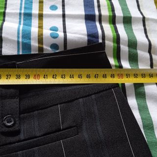 Pantalón Negro Rayas Acampanado