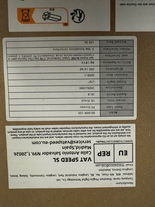 Monitor Portátil Spasmidis 18.5 1080P 120Hz