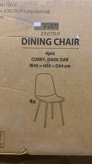 Pack 4 Sillas Comedor JONSTRUP Color Curry (JYSK)