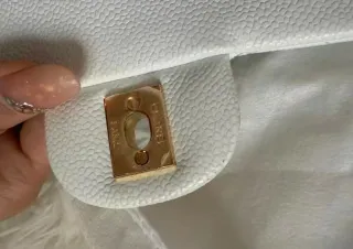 Bolso Chanel Clásico Blanco Dorado