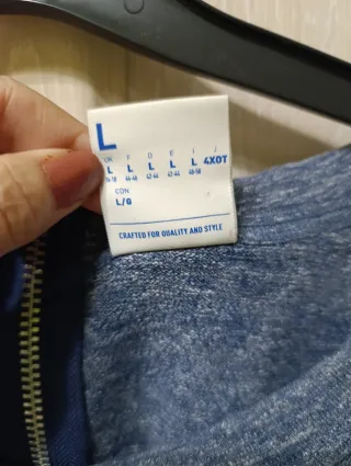 Sudadera Reebok Azul/Gris Talla L