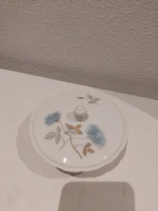 🇬🇧 Azucarero Porcelana Wedgwood Flores Azules